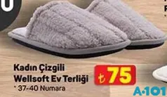 JUNO KADIN ÇİZGİLİ WELLSOFT EV TERLİĞİ JUNO KADIN ÇİZGİLİ WELLSOFT EV TERLİĞİ